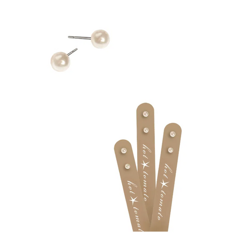 Hot Tomato Mini Pearl Studs