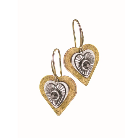 Hot Tomato Heart Token Earrings