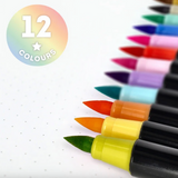 Legami Set of 12 Brush Markers - Pastel