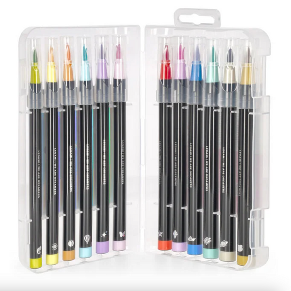 Legami Set of 12 Brush Markers - Pastel