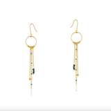 Big Metal Sonya Stainless Steel Earrings - Green
