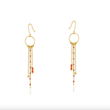 Big Metal Sonya Stainless Steel Earrings - Red