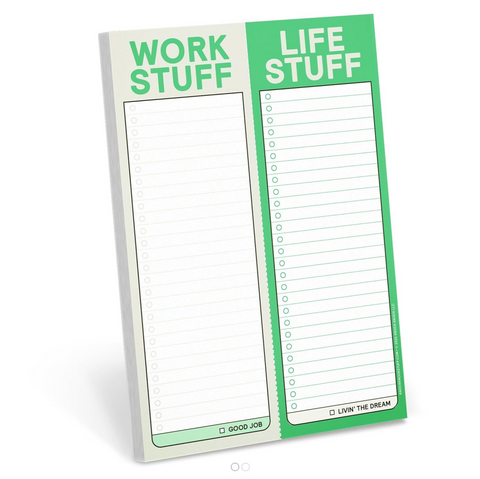 Knock Knock Work Stuff Life Stuff Perforated Pad