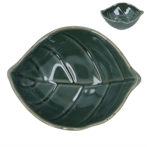 Mini Stoneware Leaf Dish