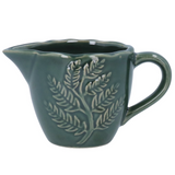 Stoneware Mini Jug - Green Fern