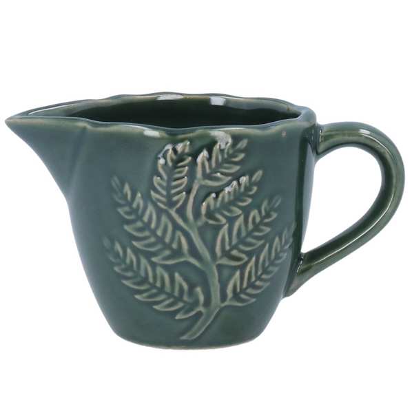 Stoneware Mini Jug - Green Fern