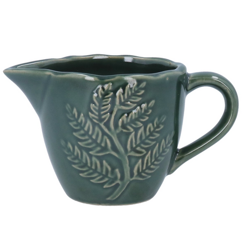 Stoneware Mini Jug - Green Fern