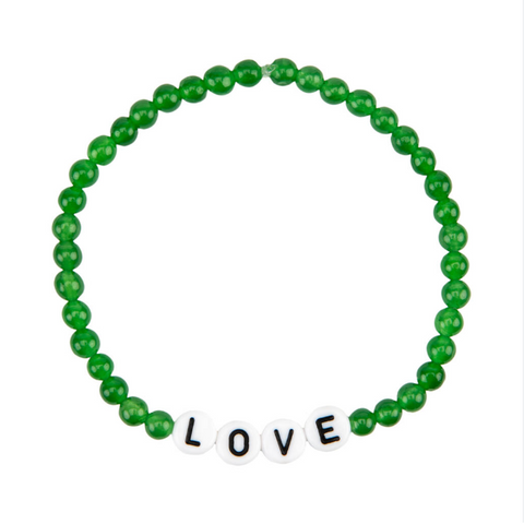 Peachy & Wild - Love Token Bracelet - Green Chalcedony
