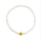 Peachy & Wild - HAPPY DAYS Smiley Bracelet - White Quartz