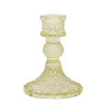 Harlequin Glass Candlestick - Gold