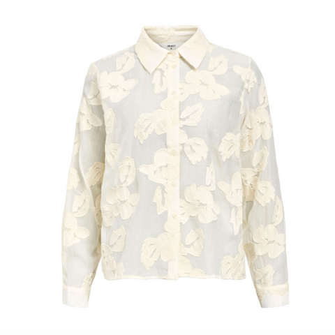 Object Sheer Shirt - White Sand