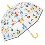 Children's Dog Print Clear Dome Umbrella