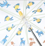 Children's Dog Print Clear Dome Umbrella