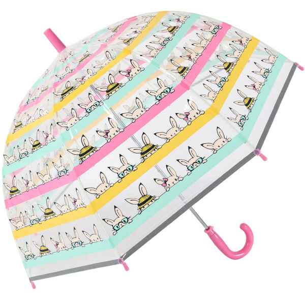 Children's Rabbit Print Dome Umbrella