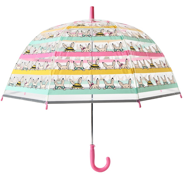 Children's Rabbit Print Dome Umbrella