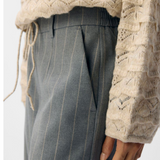 Object Wide Leg Trousers - Medium Grey