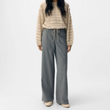 Object Wide Leg Trousers - Medium Grey