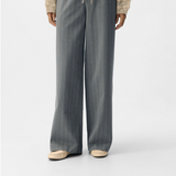 Object Wide Leg Trousers - Medium Grey