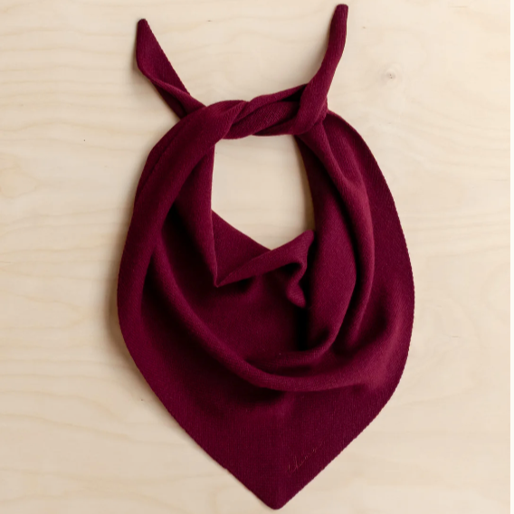TBCo Merino Wool Triangle Scarf - Burgundy