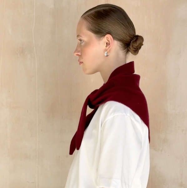TBCo Merino Wool Triangle Scarf - Burgundy