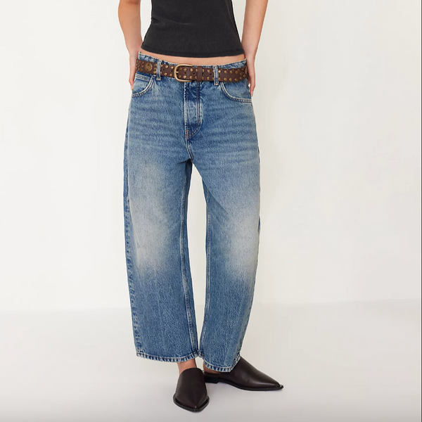 Free People Deep Trance Low Rise Boyfriend Jeans - From Beyond