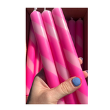 Magenta & Rose Twist Stripe Candle