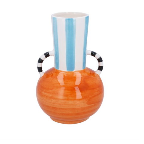 Ceramic Decorative Vase - Orange Ball Modernist