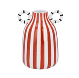 Ceramic Decorative Modernist Vase - Dark Red
