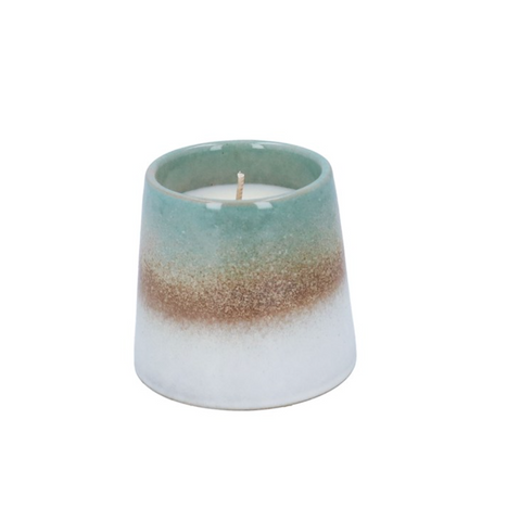 Green Reactive Glaze Stoneware Scented Candle