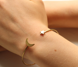 Silk Purse, Sow's Ear Moon Star Bracelet Bangle