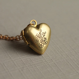 Silk Purse, Sow's Ear Tiny Heart Berry Locket Necklace