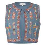 Lollys Laundry Ilsa Vest Dusty Blue