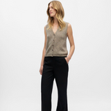 Object Diana V Neck Knit Vest - Morel