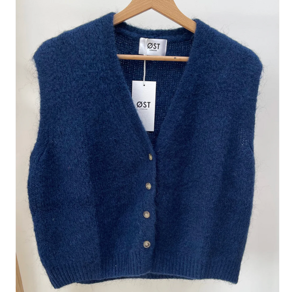OST London Erika Mohair Vest - Navy