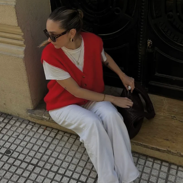 OST London Erika Mohair Vest - Red