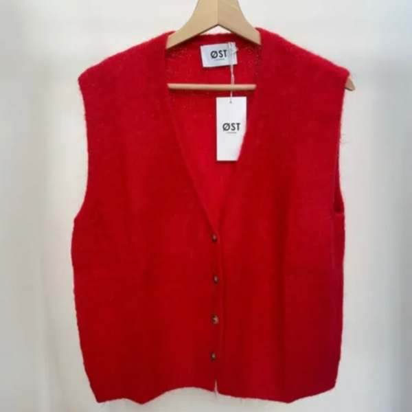 OST London Erika Mohair Vest - Red