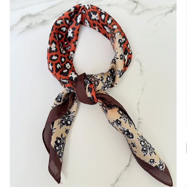 OST Vilja Scarf Leopard Dark Orange