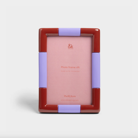 &Klevering - Photo Frame Rift Burgundy