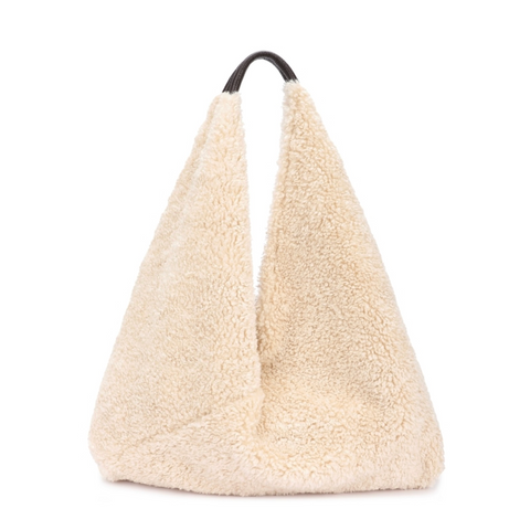 Teddy Large Hobo Bag in Bag Beige