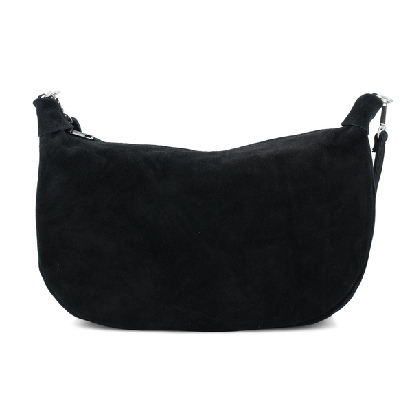 Suede Leather Half Moon Bag