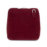 Leather Crossbody Suede Bag Oxblood