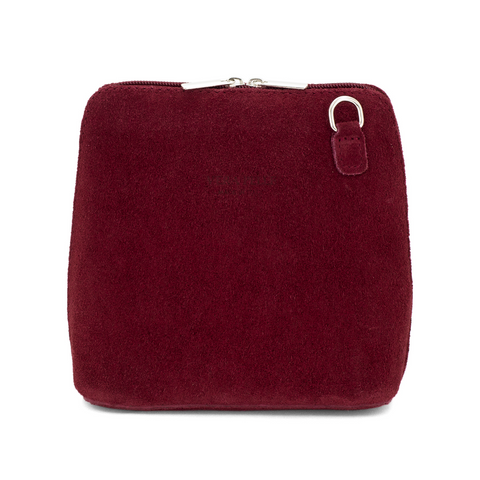 Leather Crossbody Suede Bag Oxblood