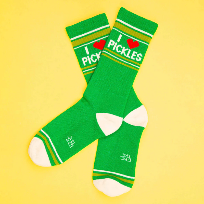 Gumball Poodle I Love Pickles Gym Crew Socks