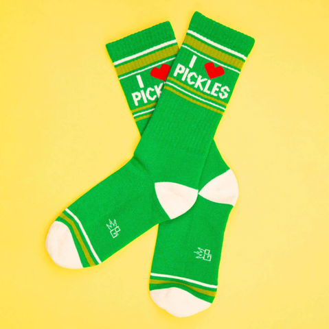 Gumball Poodle I Love Pickles Gym Crew Socks