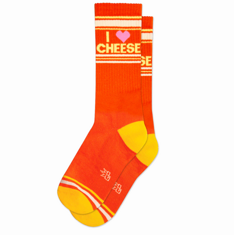 Gumball Poodle I Love Cheese Gym Crew Socks