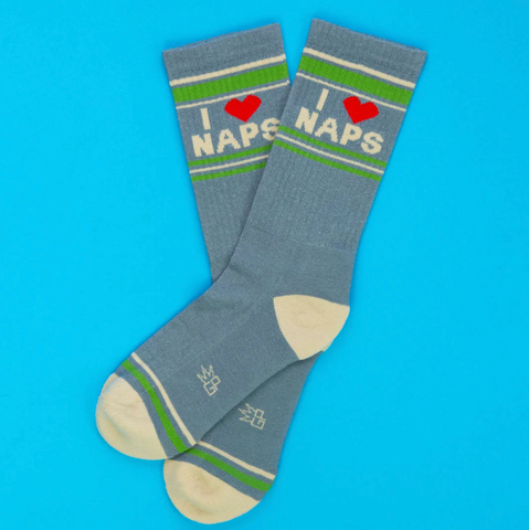 Gumball Poodle I Love Naps Gym Crew Socks