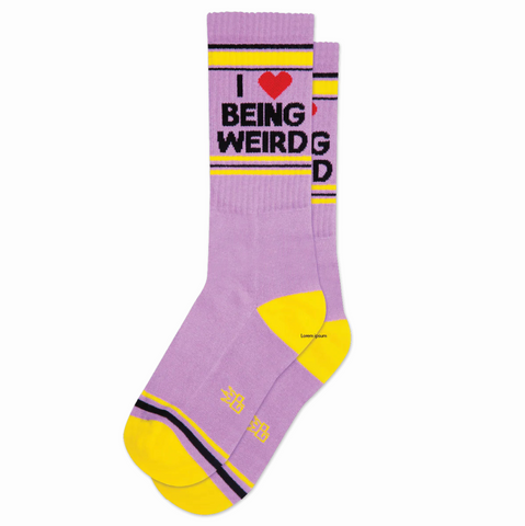 Gumball Poodle I Love Being Weird Gym Crew Socks