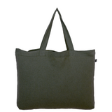 Washed Linen Cotton Shopping Bag - Khaki