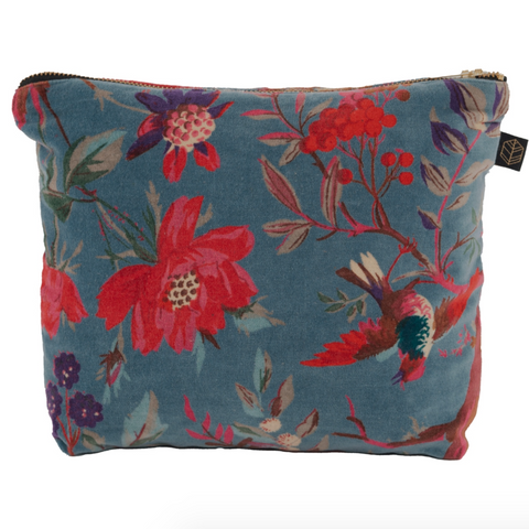 Birdy Velvet Washbag - Dove