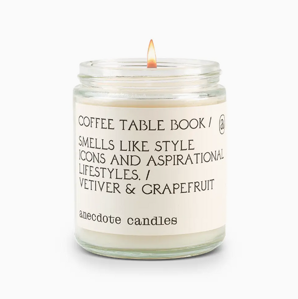 Anecdote Coffee Table Book Candle